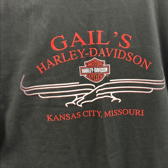 Harley-Davidson Men’s Sleeveless Black T-shirt Size Large Kansas City MO 2002 - Picture 8 of 8